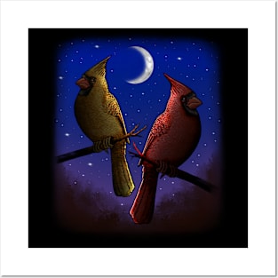 Red Cardinal bird cute red birds Posters and Art